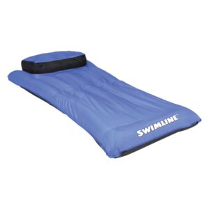 SWIMLINE Swimline Fabric Covered Air Mattress Blue and Black